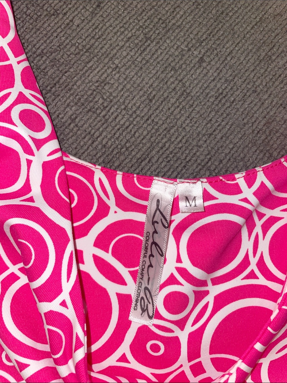 Lulu B Women's Pink & White Circle UPF 50+ Cha Cha Beachtime Sundress - Picture 2 of 4